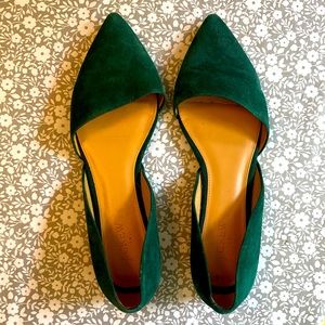 J Crew Emerald Green Pointed Toe Flats